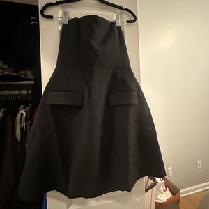 Odd Muse Elegant Black Strapless Dress